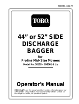 Toro 44/52" Soft Bag (5 Bushel) for Floating Mid-Size Mowers User manual