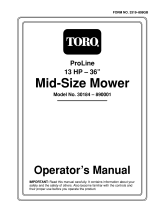 Toro Mid-Size ProLine Gear, 13 hp w/ 91cm SD Mower User manual