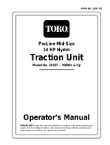 Toro Mid-Size Proline Hydro Traction Unit, 14 hp User manual