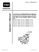 Toro Commercial Walk-Behind Mower, Floating Deck Pistol Grip Hydro User manual