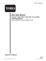Toro Mid-Size ProLine T-Bar Hydro, 15 HP User manual