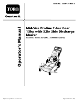 Toro Mid-Size ProLine T-Bar Gear, 13 HP User manual