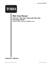 Toro Mid-Size ProLine T-Bar Gear, 15 HP User manual