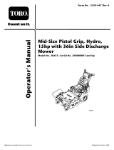 Toro Mid-Size ProLine Pistol Grip Hydro, 15 HP User manual