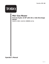 Toro Mid-Size ProLine Pistol Grip Hydro, 15 hp w/ 36" SD Mower User manual