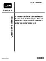 Toro Commercial Walk-Behind Mower, Floating Deck, Split Lever, Hydro Drive User manual