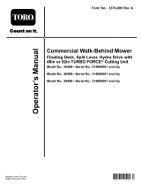 Toro Commercial Walk-Behind Mower, Floating Deck, Split Lever, Hydro Drive User manual