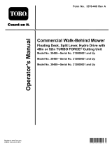 Toro Commercial Walk-Behind Mower, Floating Deck, Split Lever, Hydro Drive User manual