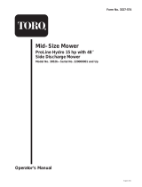 Toro Mid-Size Mower, ProLine Pistol Grip Hydro 15 hp w/ 48" SD Mower User manual