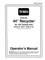 Toro 44" Recycler Mower, Groundsmaster 120 User manual