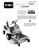 Toro 44" Side Discharge Mower, Groundsmaster 120 User manual