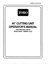 Toro 44" Side Discharge Mower, Groundsmaster 120 User manual