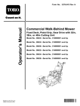 Toro Commercial Walk-Behind Mower, Fixed Deck, Pistol Grip, Gear Drive User manual