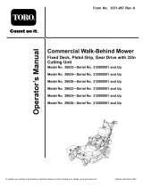 Toro Commercial Walk-Behind Mower, Fixed Deck, Pistol Grip, Gear Drive User manual