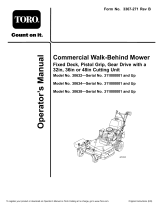 Toro Commercial Walk-Behind Mower, Fixed Deck, Pistol Grip, Gear Drive User manual