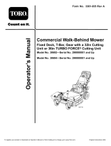 Toro Commercial Walk-Behind Mower, Fixed Deck, T-Bar, Gear Drive User manual