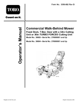 Toro Commercial Walk-Behind Mower, Fixed Deck T-Bar Gear User manual