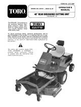 Toro 48" Rear Discharge Mower User manual