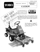 Toro 52" Side Discharge Mower, Groundsmaster 100 Series User manual