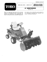 Toro 44" Two Stage Snowthrower, ProLine 118 User manual
