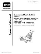 Toro Commercial Walk-Behind Mower, Fixed Deck Pistol Grip Hydro User manual