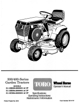 Toro 312-8 Garden Tractor User manual