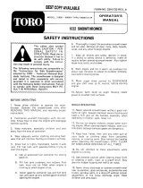 Toro 1032 Snowthrower User manual