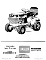 Toro 212-5 Tractor User manual