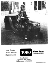 Toro 210-H Tractor User manual