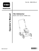 Toro 18in Dethatcher User manual