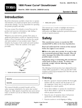 Toro 1800 Power Curve Snowthrower User manual