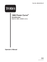 Toro 1800 Power Curve Snowthrower User manual