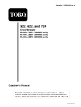 Toro 622 Snowthrower User manual