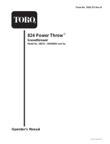 Toro 824 Power Throw Snowthrower User manual