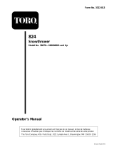 Toro 824 Snowthrower User manual