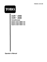 Toro CCR 2500 Snowthrower User manual