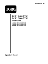 Toro CCR 3000 Snowthrower User manual