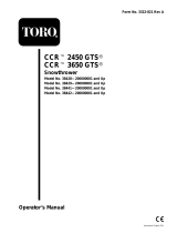 Toro CCR 3650 Snowthrower User manual