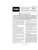 Toro 828 Power Shift Snowthrower User manual