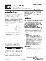 Toro CCR 2450 GTS Snowthrower User manual