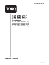 Toro CCR 3650 GTS Snowthrower User manual