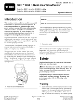 Toro CCR 6053 ES Quick Clear Snowthrower User manual