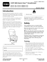 Toro CCR 6053 Quick Clear Snowthrower User manual