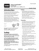 Toro Snow Commander Snowthrower User manual