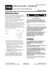 Toro Power Max 826 LE Snowthrower User manual