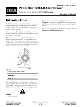 Toro Power Max 1028 LXE Snowthrower User manual