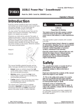 Toro Power Max 1028 LE Snowthrower User manual