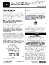 Toro Power Clear 721 R-C Commercial Snowthrower User manual