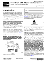 Toro Power Clear 821 R-C Commercial Snowthrower User manual
