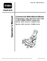 Toro Commercial Walk-Behind Mower, Floating Deck, T-Bar, Gear Drive User manual